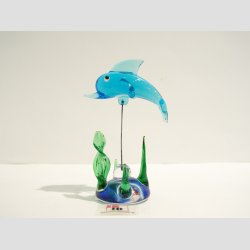 Delfin i Sgrs - Lysebl - 7cm