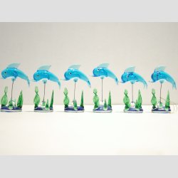 Delfin i Sgrs - Lysebl - 7cm