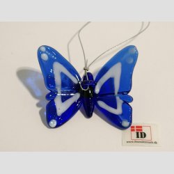 Glaskunst - Hngende Glas Sommerfugle - 6 Farver - 5,50cm