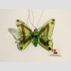 Glaskunst - Hngende Glas Sommerfugle - 6 Farver - 5,50cm