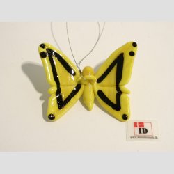 Glaskunst - Hngende Glas Sommerfugle - 6 Farver - 5,50cm