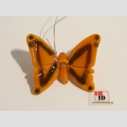 Glaskunst - Hngende Glas Sommerfugle - 6 Farver - 5,50cm