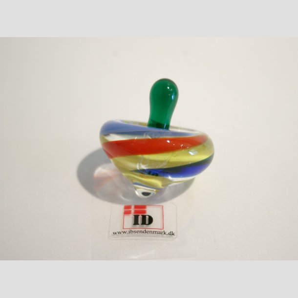 Snurretoppe af Glas - 3cm Gr&oslash;n