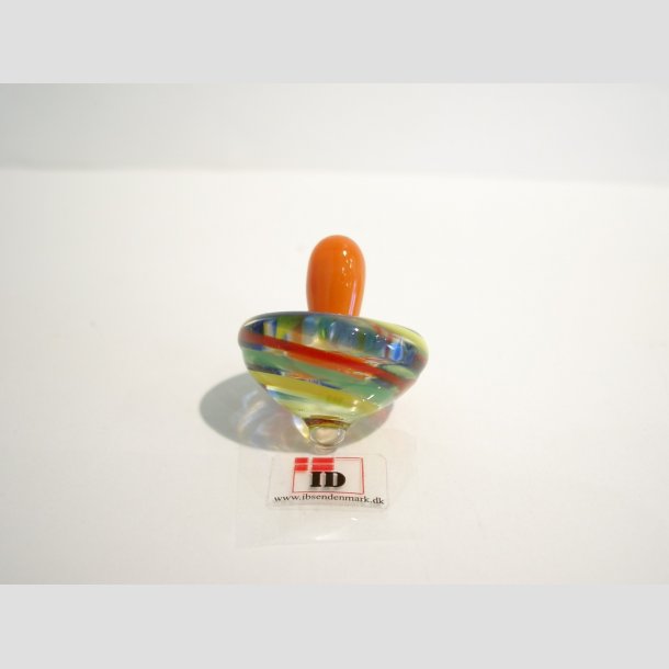 Snurretoppe af Glas - 3cm Orange