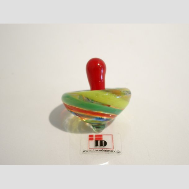 Snurretoppe af Glas - 3cm R&oslash;d
