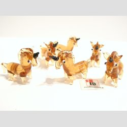 Enhjrning - Brun Mini Enhjrninger i Glas - 4cm