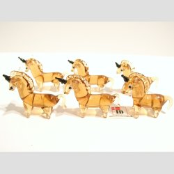 Enhjrning - Brun Mini Enhjrninger i Glas - 4cm