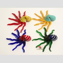 Glas Blksprutter - Med Lange Tentakler - 7cm - St Med 4 Asst.