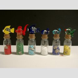 Lykkeglas - Med Glas Fisk - 8cm - 1 St Med 6 Asst.