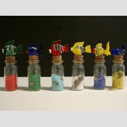 Lykkeglas - Med Glas Fisk - 8cm - 1 St Med 6 Asst.