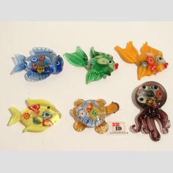 Glas Magneter - Med Millefiori