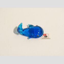 Glas Magnet - Bl� Fisk mv