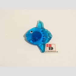 Glas Magnet - Bl� Fisk mv