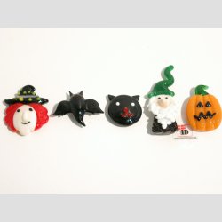 Halloween - Glas Magnet - Halloween Figurer - 4cm