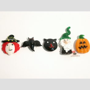 Halloween - Glas Magnet - Halloween Figurer - 4cm