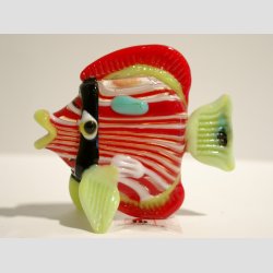 Glas Fisk - Kraftig Massiv Med Striber - 4 Farver - 7cm