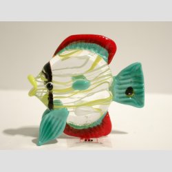 Glas Fisk - Kraftig Massiv Med Striber - 4 Farver - 7cm