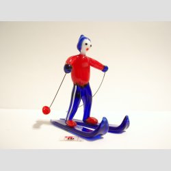 Skilber af Glas - Bl/Rd - 8cm