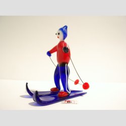 Skilber af Glas - Bl/Rd - 8cm