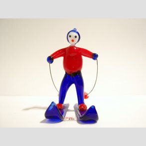 Skilber af Glas - Bl/Rd - 8cm