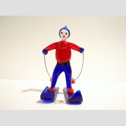 Skilber af Glas - Bl/Rd - 8cm