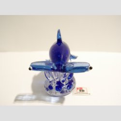 Hammerhaj P Koral - Med jne - Klar/Bl Glas - 12cm