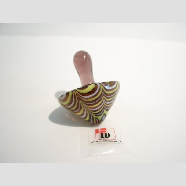 Snurretoppe i Glas - 4cm Lilla