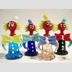 Glas Kunst - Glas Klovn - Stor Sljfe - 8cm