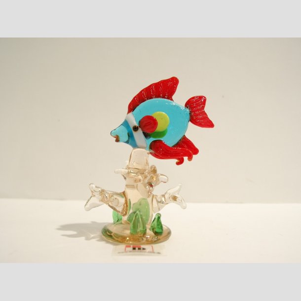 Fisk i Sgrs og Koraller - 7cm Lysebl&aring;