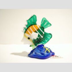 Glas Fisk - P Koral Sten - 7cm