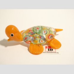 Glas Skildpadde - Millefiori - 7cm