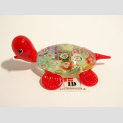 Glas Skildpadde - Millefiori - 7cm