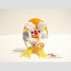 Glas Ugler - Med Millefiori Blomster - 5cm