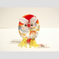 Glas Ugler - Med Millefiori Blomster - 5cm