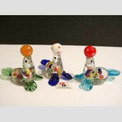 Dyrefigur Sl - Glas Millefiori Med Bold - 1 St Med 3 Asst. - 4,5cmx6cm