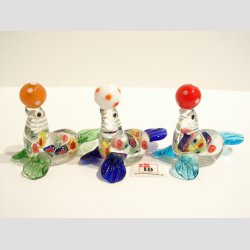 Dyrefigur Sl - Glas Millefiori Med Bold - 1 St Med 3 Asst. - 4,5cmx6cm