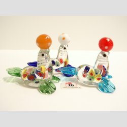 Dyrefigur Sl - Glas Millefiori Med Bold - 1 St Med 3 Asst. - 4,5cmx6cm