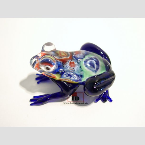 Glasfigurer - Glas Millefiori Fr - 6cm Bl&aring;