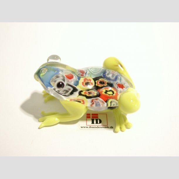 Glasfigurer - Glas Millefiori Fr - 6cm Gul
