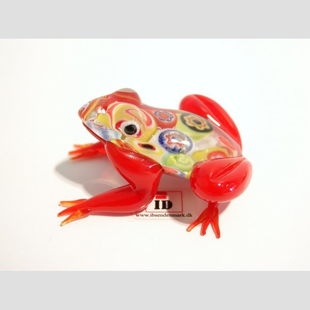 Glasfigurer - Glas Millefiori Fr - 6cm R&oslash;d