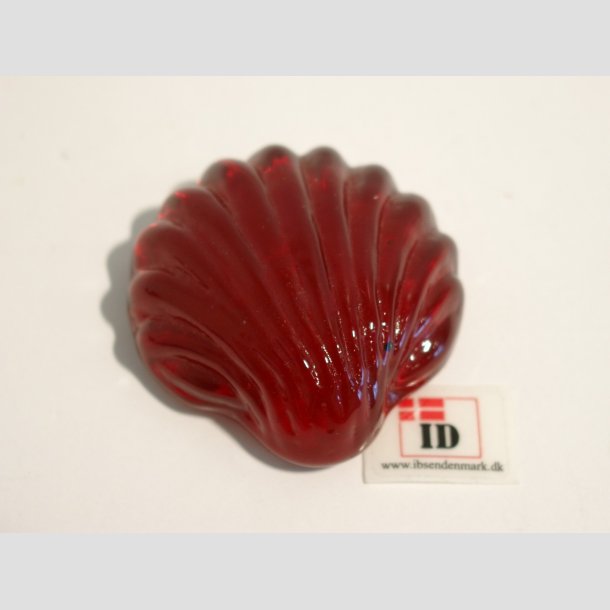 Strandskaller - Glas Strandskald - 4-5cm R&oslash;d