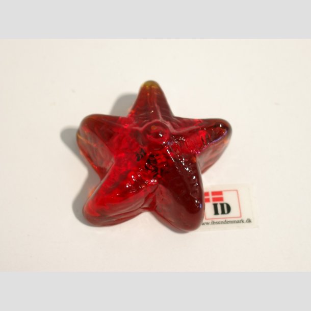 Sstjerner - Glas Sstjerne - 4-5cm R&oslash;d