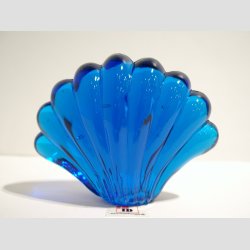 Glaskunst - Glas Strandskald - Lysebl - 9-10cm