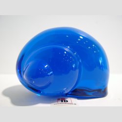 Glaskunst - Glas Konkylie/Snegl - Lysebl - 7-9cm