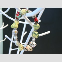 12 rsdyr Armbnd - Ferskvands Perler Og Glas Krystal Diamanter