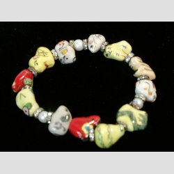 12 rsdyr Armbnd - Ferskvands Perler Og Glas Krystal Diamanter