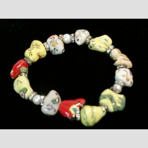 12 rsdyr Armbnd - Ferskvands Perler Og Glas Krystal Diamanter