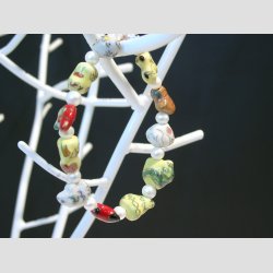 Kinesisk Nytr Armbnd - 12 rsdyr Armbnd - Med Hvide Ferskevands Perler