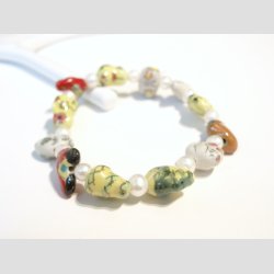 Kinesisk Nytr Armbnd - 12 rsdyr Armbnd - Med Hvide Ferskevands Perler
