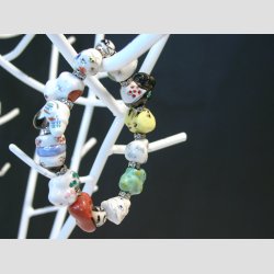 Armbnd - 12 rsdyr Armbnd - Yin Yang Porceln Perler Og Glas Diamanter